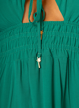 Tropical Green Parfait Short Dress ONLINE EXCLUSIVE