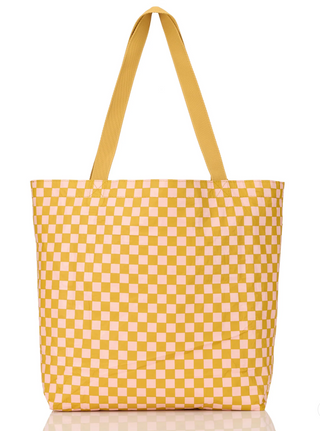Reversible Tote Market Stripe (Hey Girl on Hot Mustard)