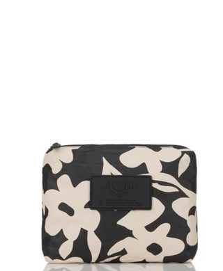 Fall Flowers Small Pouch (Black/Sandstone)