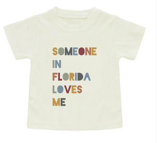 Someone in Florida Loves Me Cotton Toddler Short Sleeve Shirt