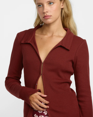 Devine Knit Long Sleeve (Cranberry)