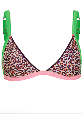 Burgundy Ripple Fixed Triangle Bikini Top