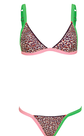 Burgundy Treva Regular Rise Double V Bikini Bottom