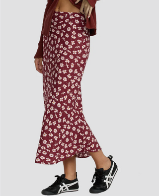 Annika Midi Skirt (Cranberry)
