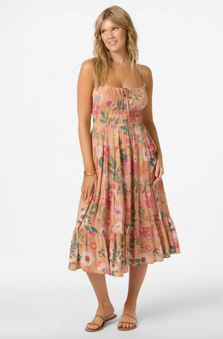 ESTHER CAMELLA MIDI DRESS (Cork)