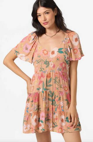 LAYKEN CAMELLA SHORT DRESS (Cork)