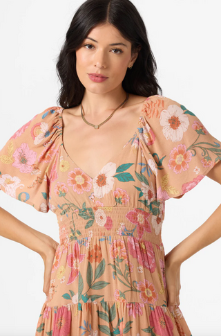 LAYKEN CAMELLA SHORT DRESS (Cork)