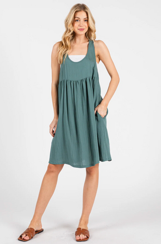 Oversized Tank Dress (Balsam Green)