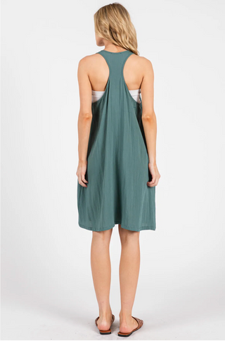 Oversized Tank Dress (Balsam Green)