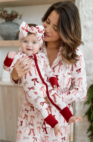 Merry Little Bows Zipper Romper