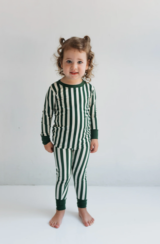 Green Stripe Two Piece Set