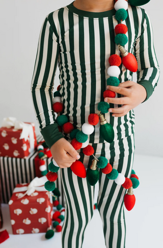 Green Stripe Two Piece Set