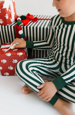 Green Stripe Two Piece Set