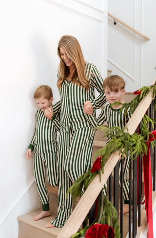 Green Stripe Womens Set