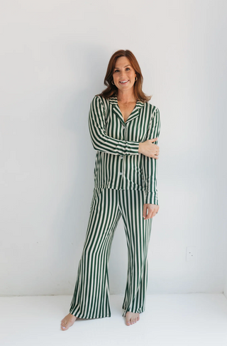 Green Stripe Womens Set