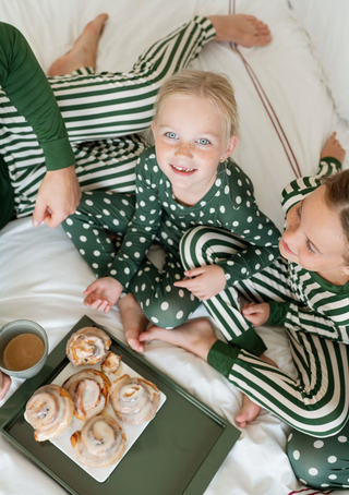 Green Polka Dot Two Piece Set