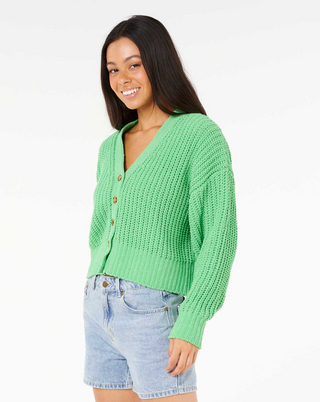 Neon Isles Cardigan (Irish Green)