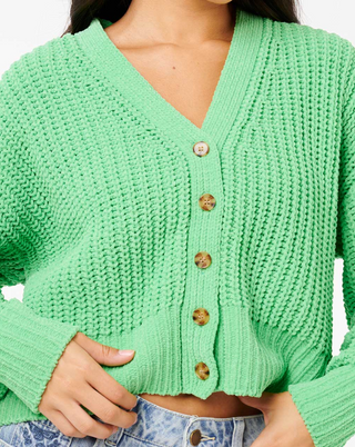 Neon Isles Cardigan (Irish Green)