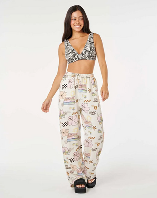 Sunset Luau Wide Leg Pants (Off White) ONLINE EXCLUSIVE