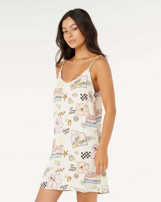 Sunset Luau Mini Dress (Off White) ONLINE EXCLUSIVE