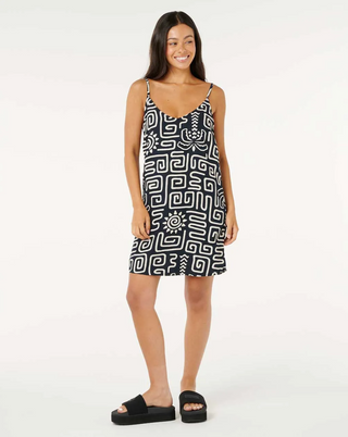 Sunset Luau Mini Dress (Black/Off White) ONLINE EXCLUSIVE