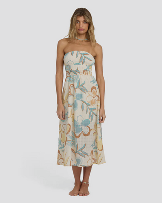 In the Sky Midi Dress (White Cap)