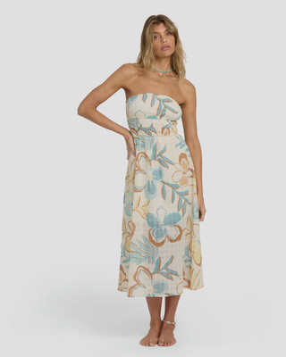 In the Sky Midi Dress (White Cap)