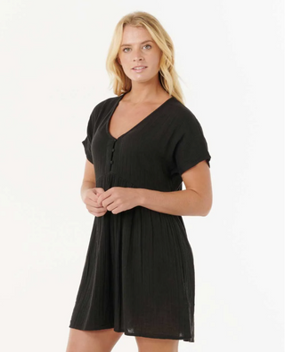 Premium Surf Short Sleeve Dress (Black) ONLINE EXCLUSIVE