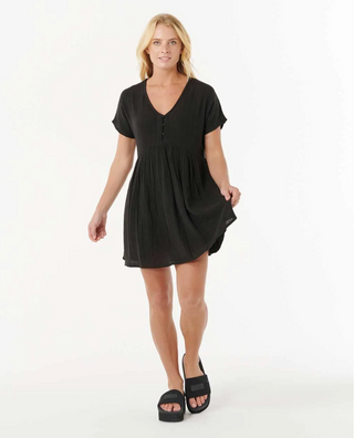 Premium Surf Short Sleeve Dress (Black) ONLINE EXCLUSIVE