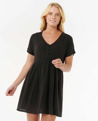 Premium Surf Short Sleeve Dress (Black) ONLINE EXCLUSIVE