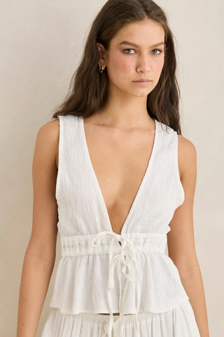 Keiki Plunge Top (Cream)