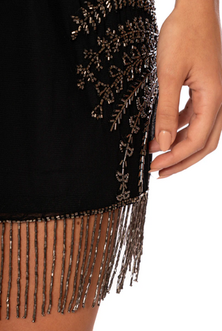 Midnight Palm Tatami Short Dress