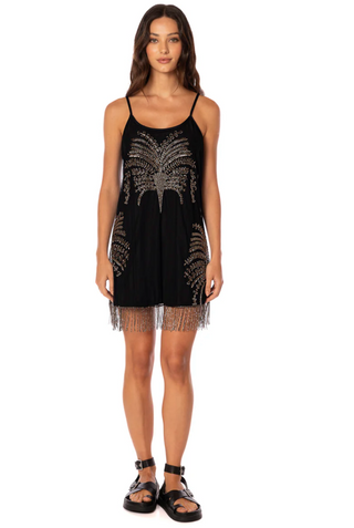 Midnight Palm Tatami Short Dress