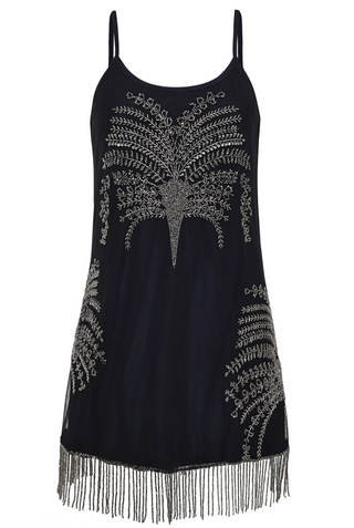 Midnight Palm Tatami Short Dress