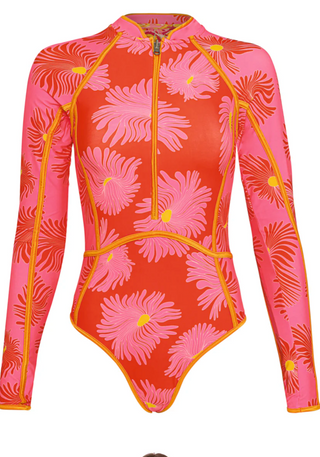 Water Blossom Cardi C Cheeky Cut Surf One Piece