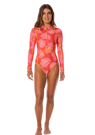Water Blossom Cardi C Cheeky Cut Surf One Piece