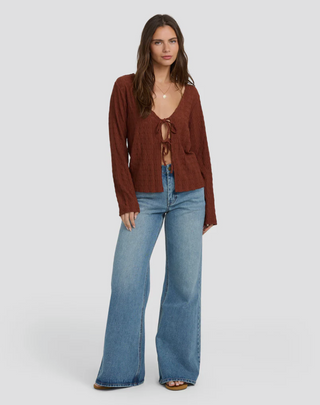 Havana Long Sleeve Knit Top (Cowhide)