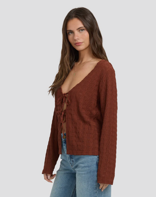 Havana Long Sleeve Knit Top (Cowhide)