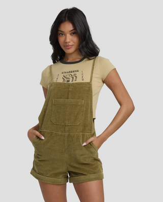 Wild Pursuit Cord Overall Romper (Martini Olive)