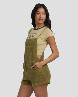 Wild Pursuit Cord Overall Romper (Martini Olive)