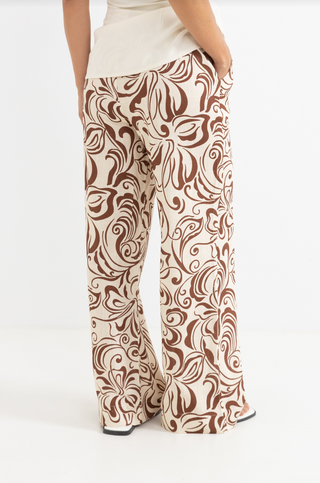 kai floral wide leg pant (CHO)
