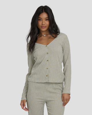 Hot Check Long Sleeve Knit Top (MTO)