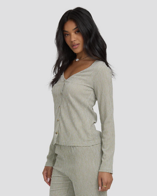 Hot Check Long Sleeve Knit Top (MTO)