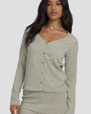 Hot Check Long Sleeve Knit Top (MTO)