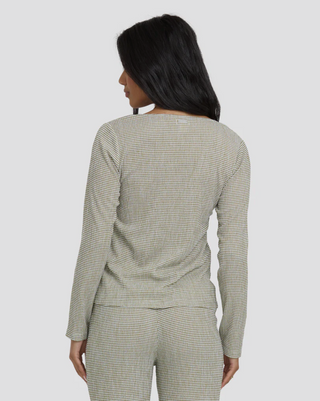 Hot Check Long Sleeve Knit Top (MTO)