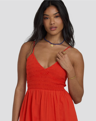 Such A Trip Midi Dress (Red Aloha)