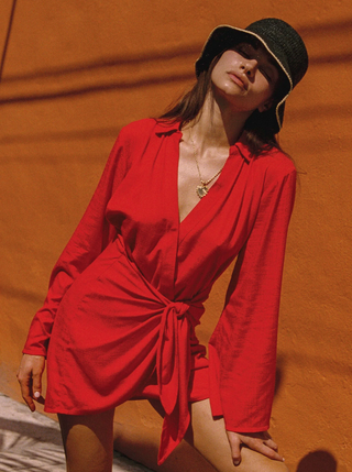 Las Palmas Dress (Flame)  ONLINE EXCLUSIVE