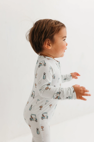 Blue Golf Zipper Romper