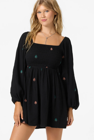 Gracyn Palm Short Dress (Black)