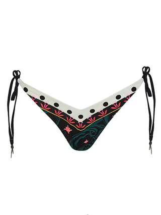 Flamingo Night Sunshine Regular Rise Tie Side Bikini Bottom